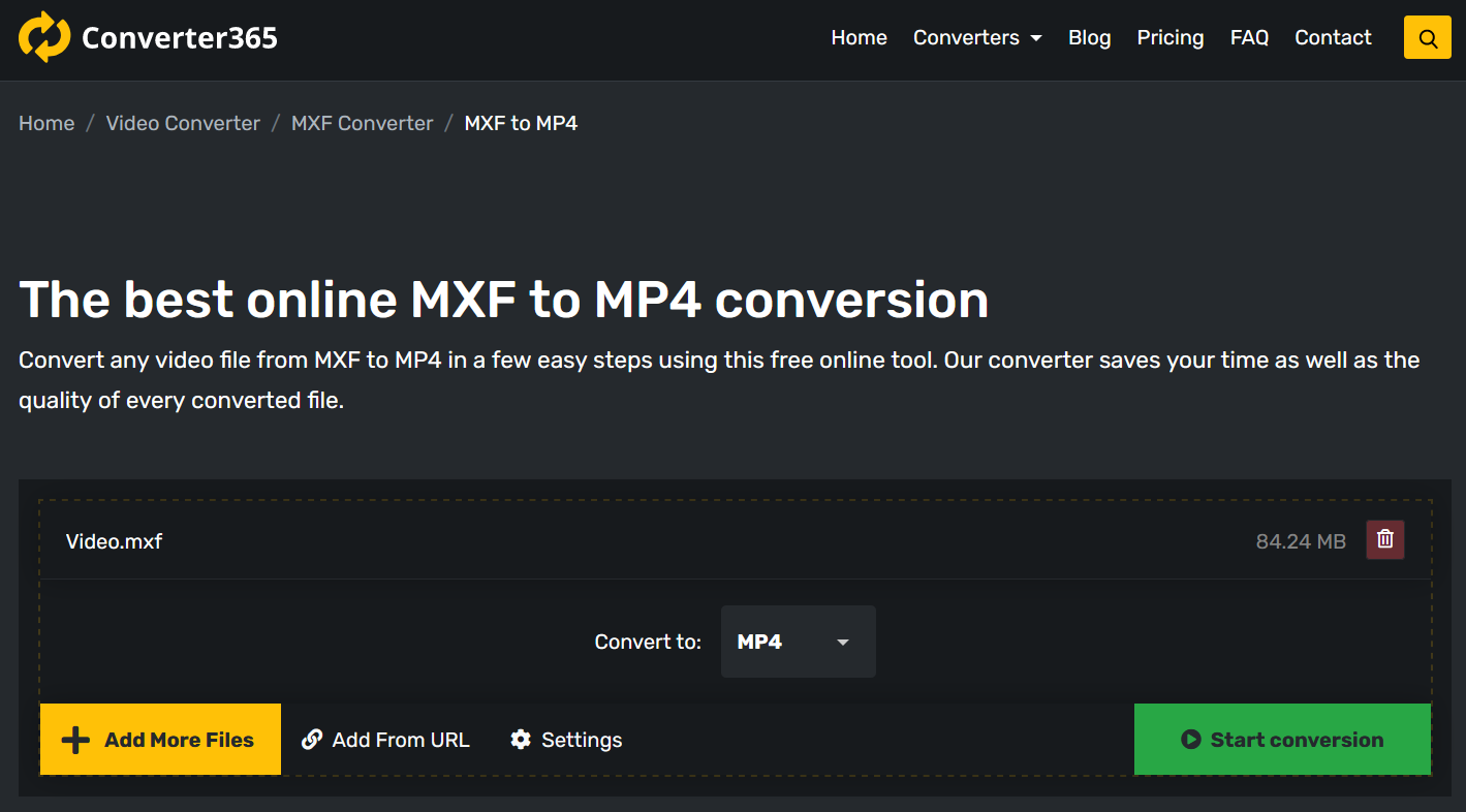 free mxf converter for mac